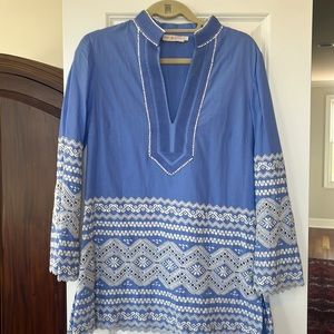 Rate Tory Burch eyelet/blue Tunic size 8